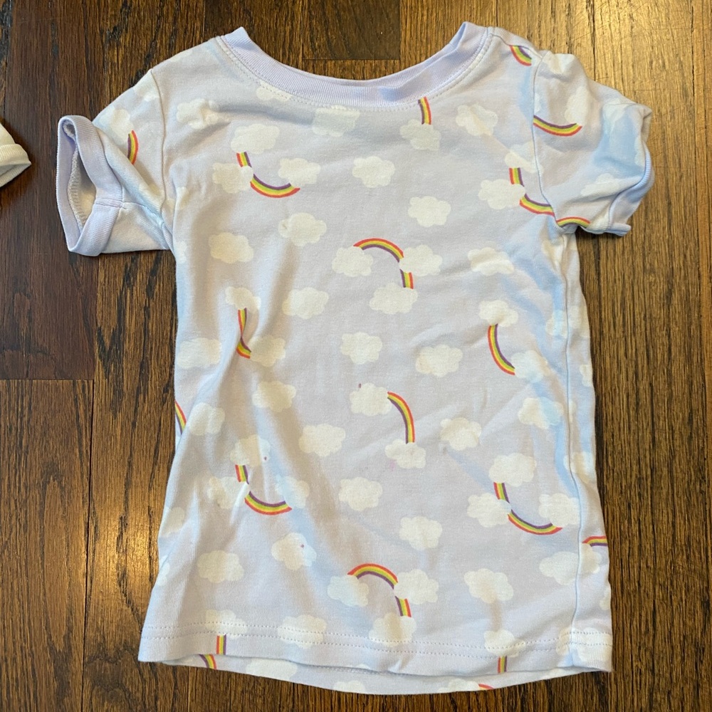 LOT- 7 pairs cotton pajama sets girl size 4T (14pcs total) sleepwear USED pjs - Picture 8 of 16